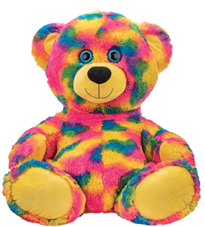 huge rainbow teddy bear