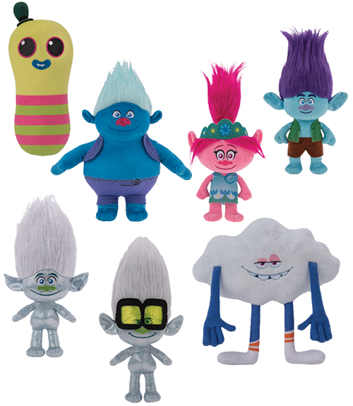 trolls world tour plush set